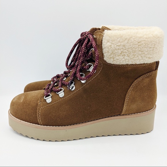 NEW Sam Edelman Faux Sherling Trim Hiking Boot - Picture 4 of 8